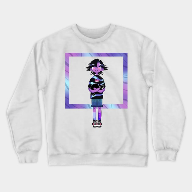 Cute boy cat lover Crewneck Sweatshirt by Aghali